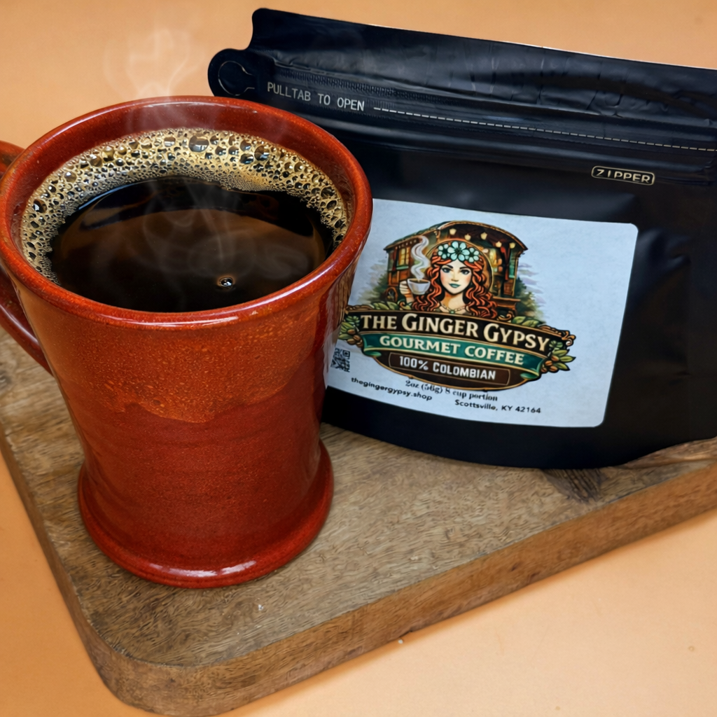 The Ginger Gypsy Gourmet Colombian Ground Coffee